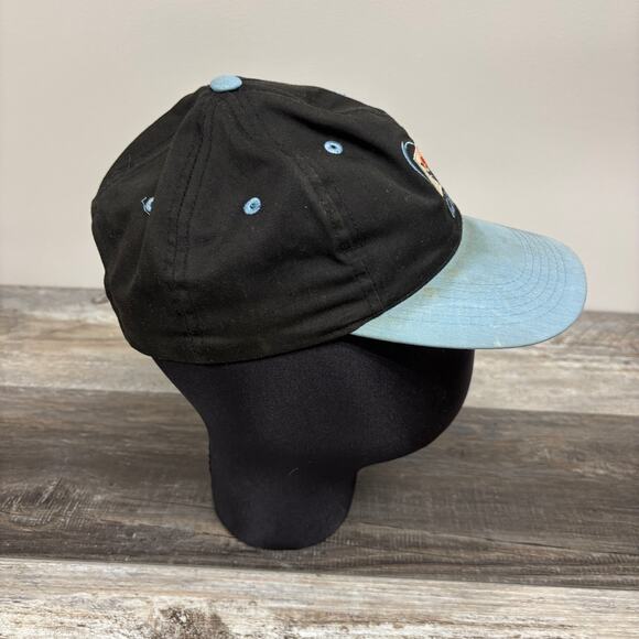 Vintage Cleveland Cavaliers CAVS Logo Basketball Black Blue Snapback Cap‎ Hat - Picture 4 of 6